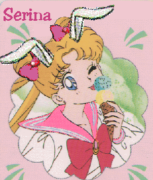 Serina enjoying an ice-cream cone